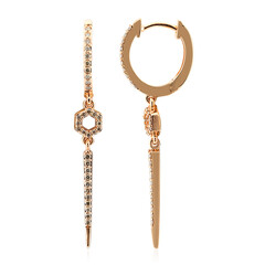 SI1 Argyle-Rose de France-Brillant-Goldohrringe (Annette)