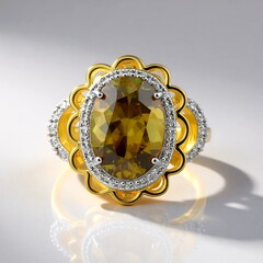 Anello in oro con Sfalerite Bulgara