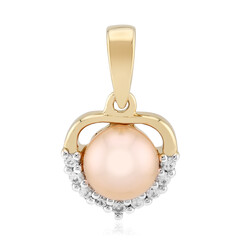 Colgante en plata con Perla durazno Freshwater