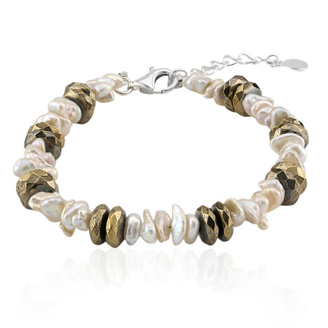 Keshi-Perlen-Silberarmband (TPC)