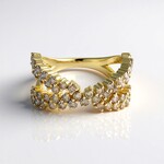 Anello in oro con Diamante Champagne I2 (de Melo Gold)