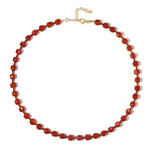 Roter Onyx-Silberhalskette