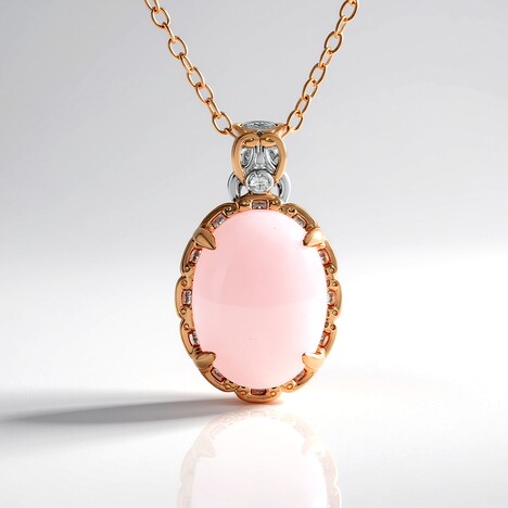 Collier en argent et Morganite du Brésil (Gems en Vogue)