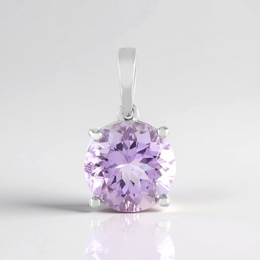 Lavendel-Amethyst-Silberanhänger