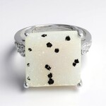 Anello in argento con Agata Glitter