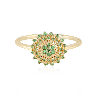 Anello in argento con Tsavorite della Tanzania