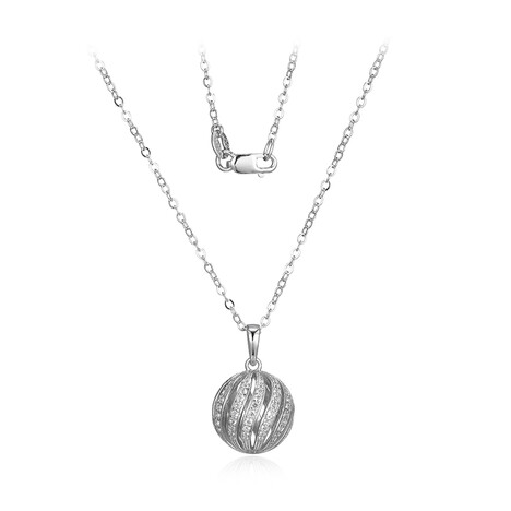 Weißer Topas-Silberhalskette