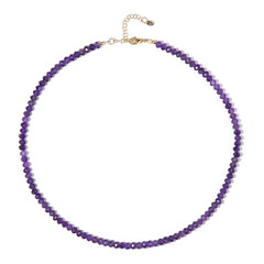 Sambia-Amethyst-Silberhalskette