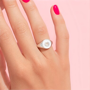 Anello in argento con Morganite