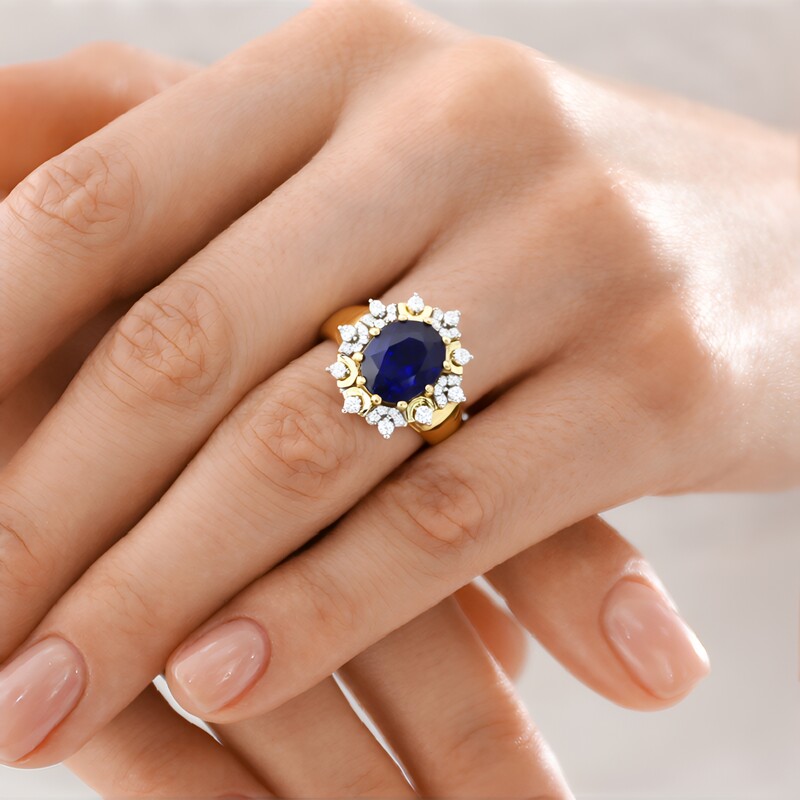 Blauer Madagaskar-Saphir-Silberring