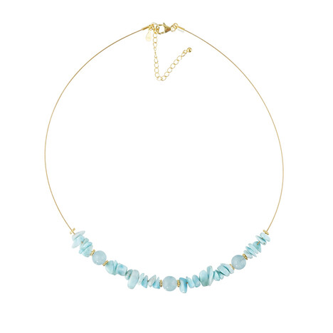 Edelstein-Edelstahlhalskette