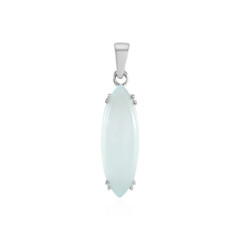 Pendentif en argent et Calcédoine d'eau