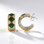 Orecchini in argento con Smeraldo Zambia (Gems en Vogue)
