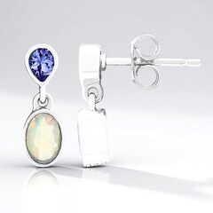 Orecchini in argento con Opale di Welo