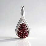 Ciondolo in argento con Spinello Rosso (de Melo Essence)