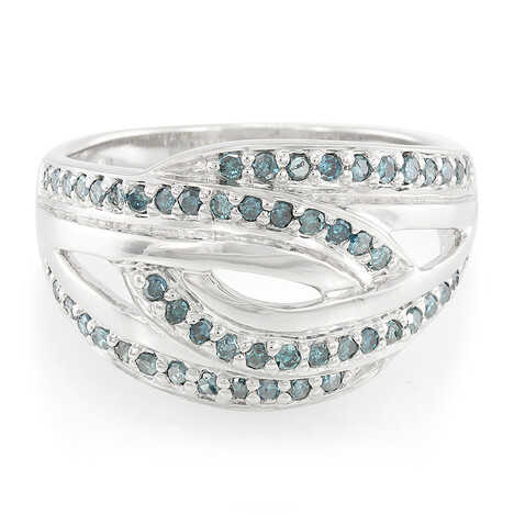 Anillo en plata con Diamante fantasía