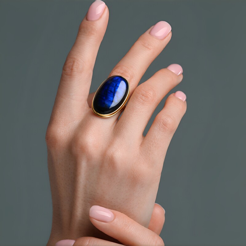 Labradorit-Silberring (Adela Silber)