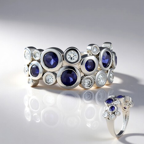 Anello in argento con Iolite