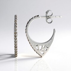 Pendientes en plata con Diamante champán I2
