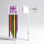 Orecchini in argento con Ametista Rose de France (SAELOCANA)