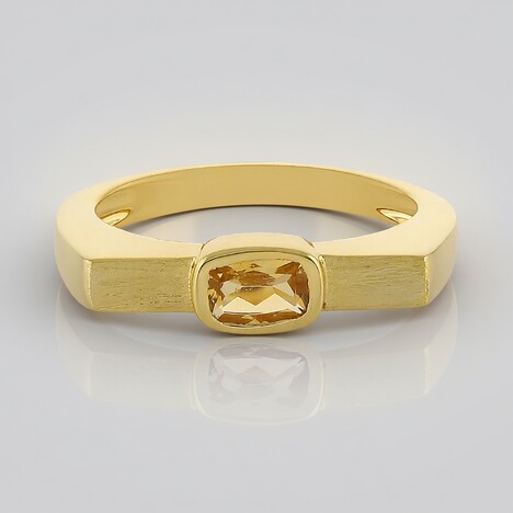 Anello in argento con Citrino (MONOSONO COLLECTION)