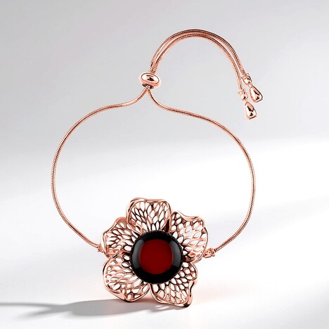 Bracelet en argent et Ambre cerise de la Baltique  (dagen)
