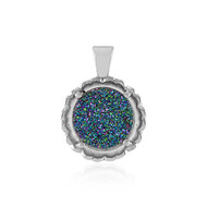 Ciondolo in argento con Agata Glitter Verde