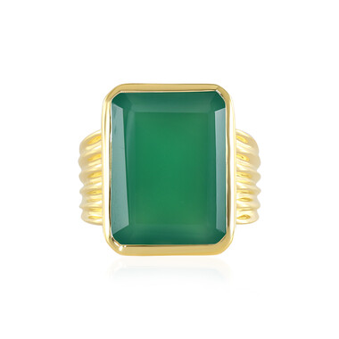 Grüner Onyx-Silberring