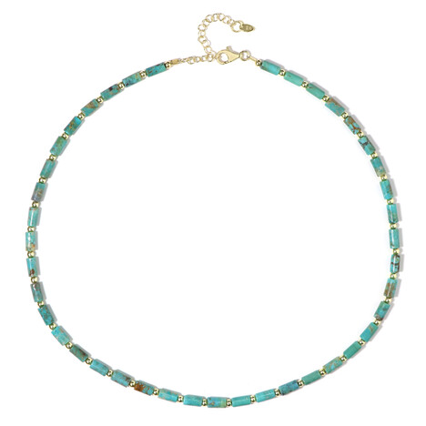 Zilveren halsketting met turkooisstenen