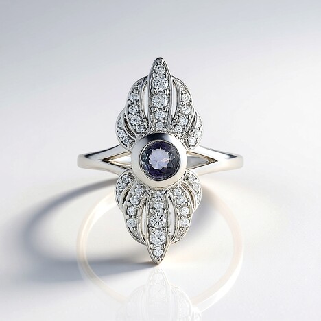 Anello in argento con Tanzanite (non riscaldata)