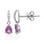 Boucles d'oreilles en or et Saphir parme (CIRARI)