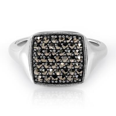 Zilveren ring met marcasieten