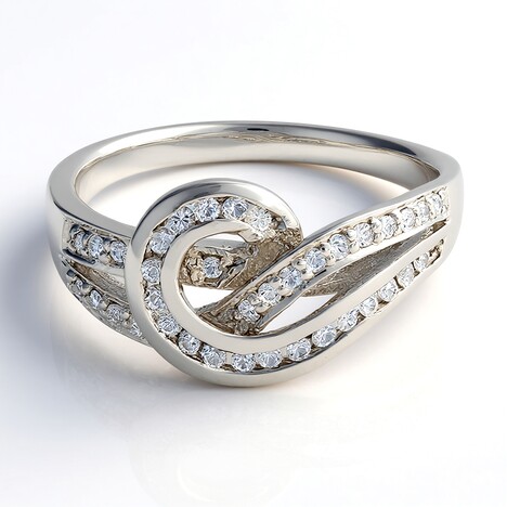 Anello in argento con Zaffiro Bianco