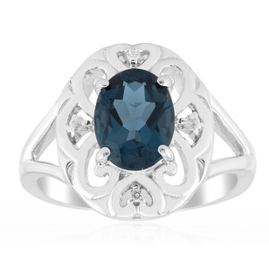 London Blue Topaz Silver Ring (Pallanova)