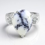 Anello in argento con Agata Dendritica
