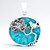 Ciondolo in argento con Turchese Kingman Mohave Blu