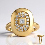 Anello in oro con Diamante SI1 (G) (Annette)