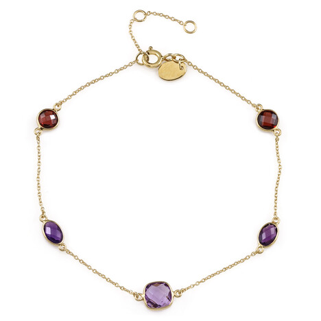 Bracciale in argento con Ametista Rose de France