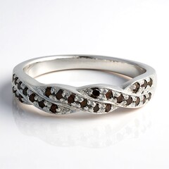 Anello placcato in platino con Diamante Fancy