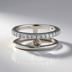 Anello in argento con Diamante Champagne I3 (de Melo Essence)