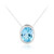 Zilveren halsketting met een hemel-blauwe topaas (MONOSONO COLLECTION)