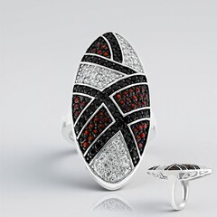 Anello in argento con Spinello Nero