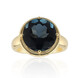 Londonblauer Topas-Goldring