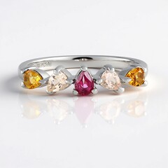 Anello in argento con Topazio Rosa