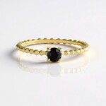 Anello in argento con Diamante Nero