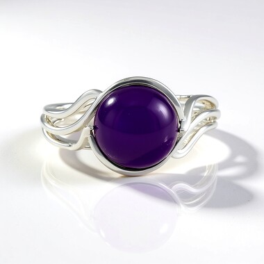 Bague en argent et Onyx pourpre (de Melo)