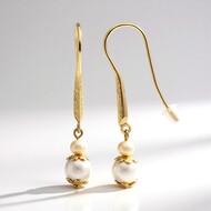Boucles d'oreilles en argent et Perle d'Akoya (TPC)