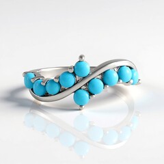 Anello in argento con Turchese Sleeping Beauty (Faszination Türkis)