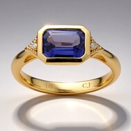 14K AAA Tanzanite Gold Ring (CIRARI)