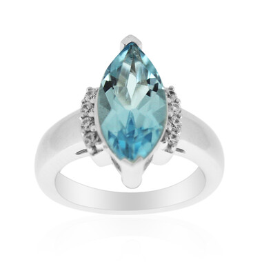 Anello in argento con Topazio Blu Cielo